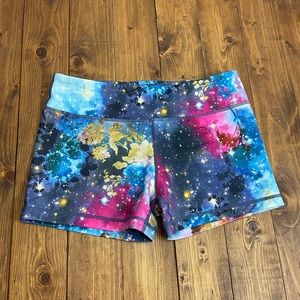 IAB MFG size 10 L athletic shorts Galaxy floral print